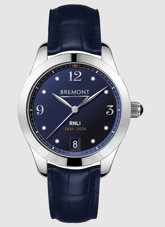 Best Bremont SOLO-34 RNLI Blue Dial leather Strap Replica Watch